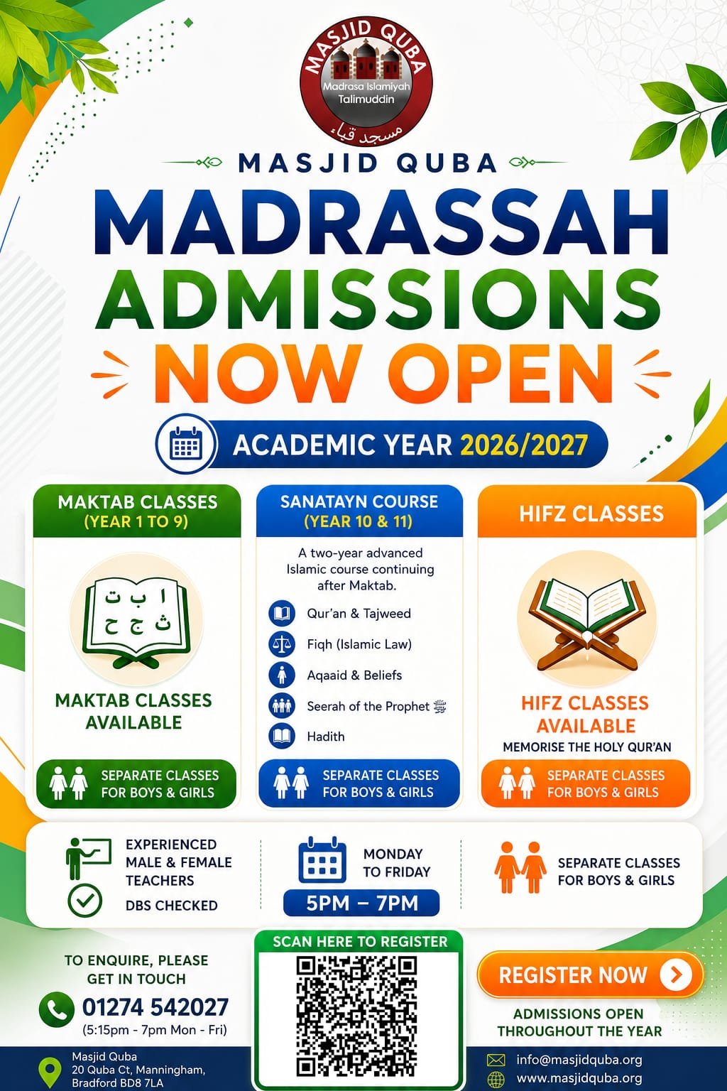 Madrasah Admissions