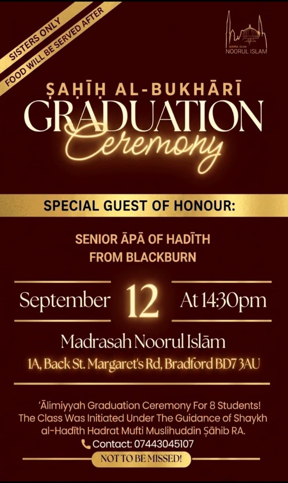 Sahih-Al-Bukhari Graduation Ceremony